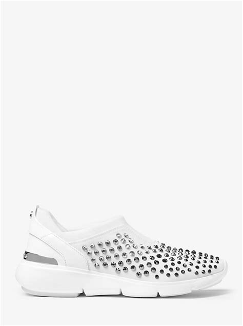 ace studded sneaker style 43t6acfs1d michael kors|Michael Kors Womens Neoprene Ace Ivory Studded Fashion .